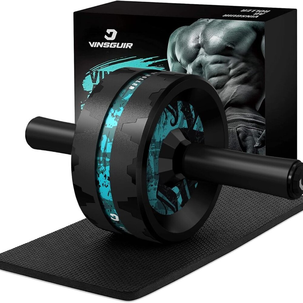 Ab Roller Wheel, Abs & Core Workout Equipment for Home Gym with Knee Pad Accesso